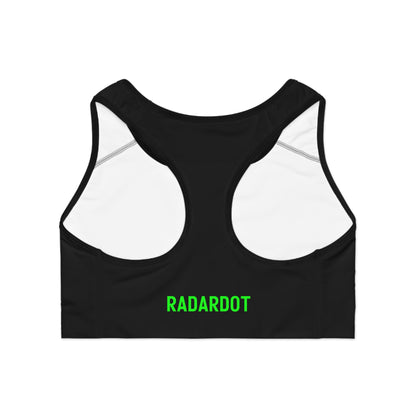 RadarDot Black Sports Bra