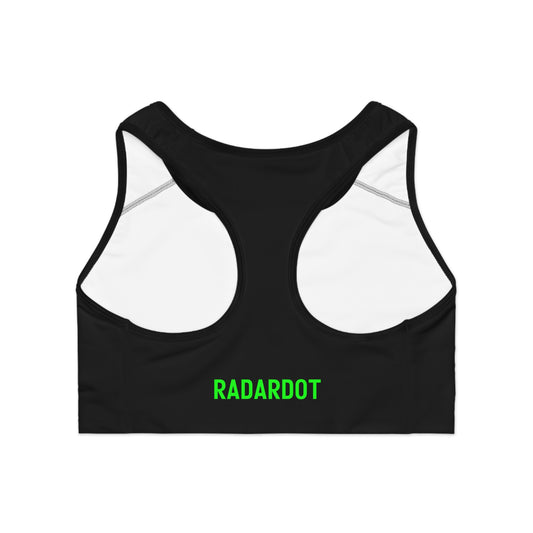 RadarDot Black Sports Bra